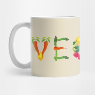 Vegan Food Typography Mug